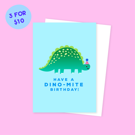 Party Dino Birthday Card