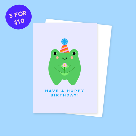 Party Froggo Birthday Card