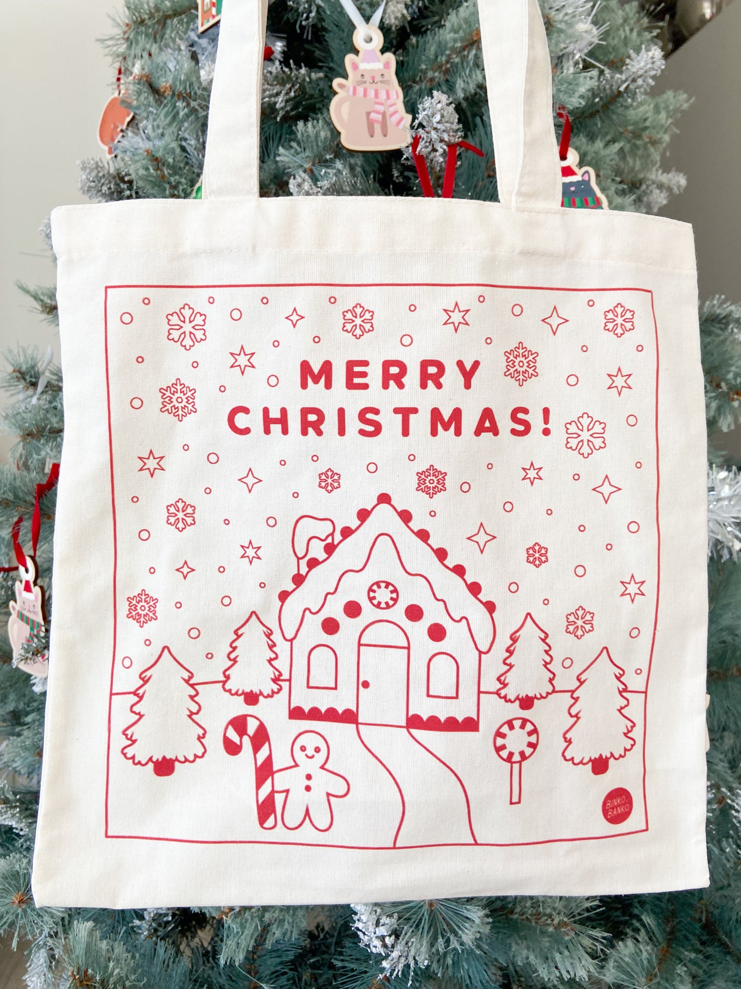Double Sided Christmas Tote Bag
